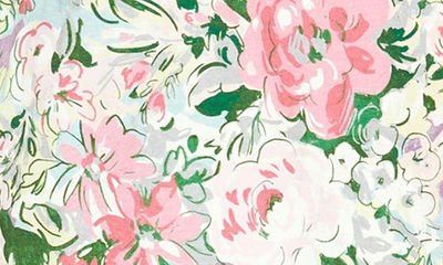Beach Riot Elyse Print Crop Pullover In Pink Peony