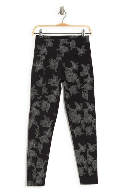 Shop Apana Floral Pocket Ankle Leggings In Holiday Blossom Reflective