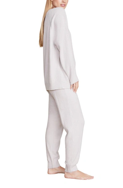 Barefoot Dreams Cozychic Lite Ribbed Raglan-sleeve Pullover In Silver