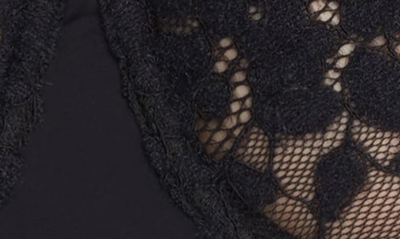 Shop Natori Plush Romance Lace Underwire Balconette Bra In Black