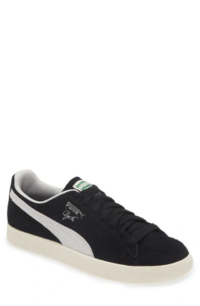Shop Puma Clyde Hairy Basketball Sneaker In  Black-frosted Ivory