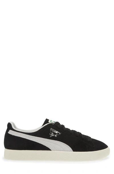 Shop Puma Clyde Hairy Basketball Sneaker In  Black-frosted Ivory
