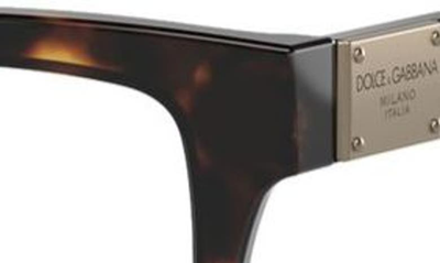 Shop Dolce & Gabbana 54mm Rectangular Optical Glasses In Havana