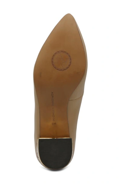 Shop Adrienne Vittadini Flair Pointed Toe Pump In Camel