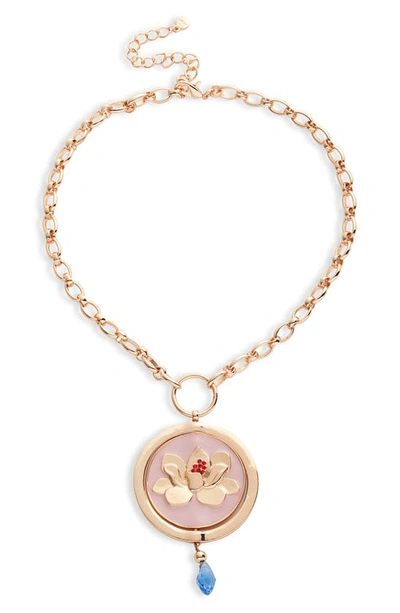 Shop Super Smalls X Disney Kids' 'mulan' Dual Sided Medallion Necklace In Red