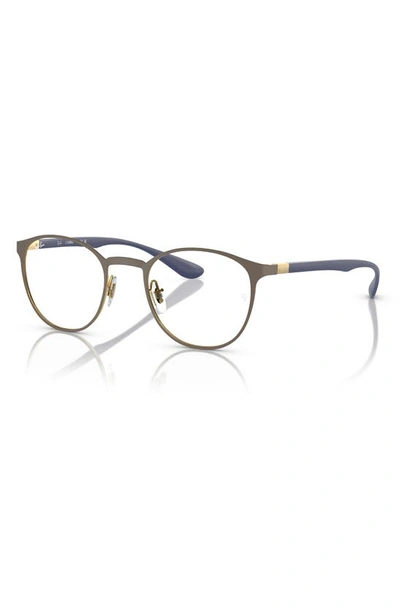 Shop Ray Ban 50mm Optical Glasses In Matte Brown