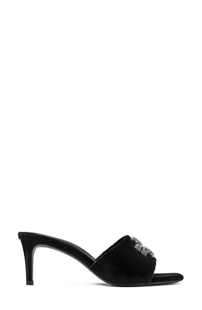 Shop Tory Burch Eleanor Pavé Slide Sandal In Perfect Black