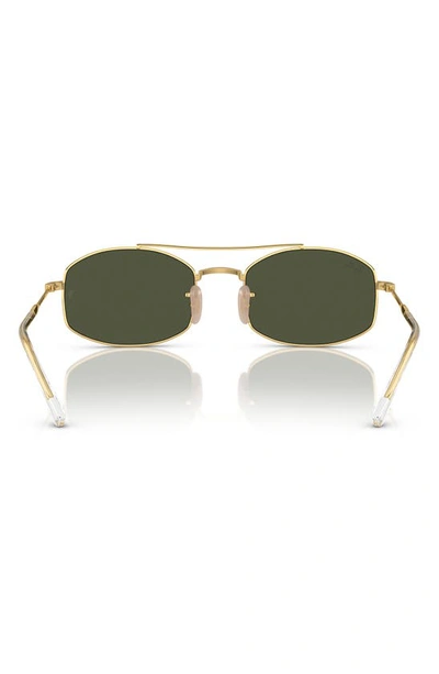 Shop Ray Ban 54mm Oval Sunglasses In Gold Flash