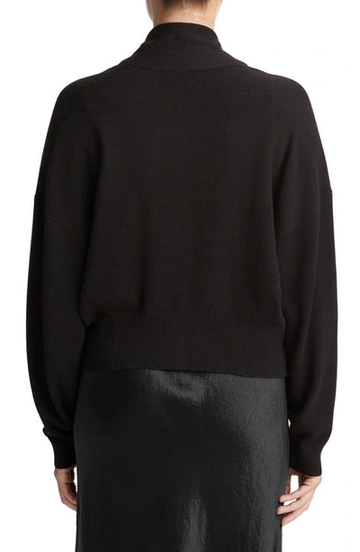 Shop Vince Shawl Collar Open Front Cardigan In Black