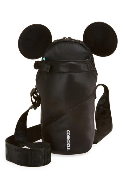 Shop Corkcicle Disney100® Mickey Mouse Crossbody Water Bottle Sling Bag In Black