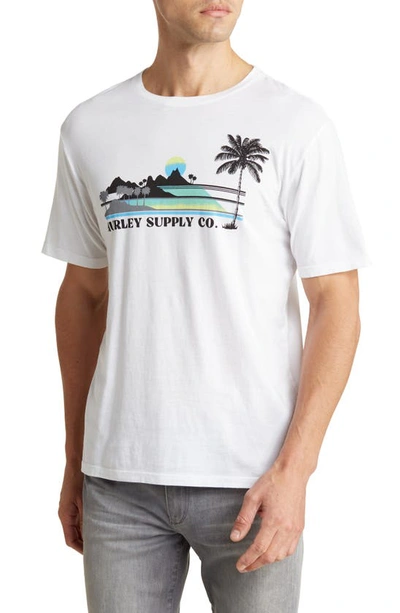 Shop Hurley Everyday Horizon Crewneck T-shirt In White