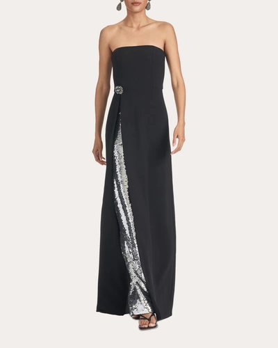 Shop Sachin & Babi Women's Ivy Sequin Strapless Gown In Black/silver