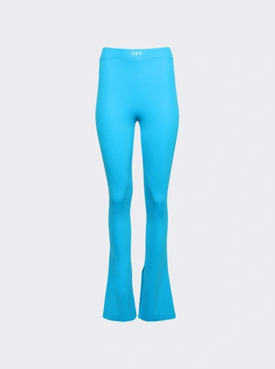 Shop Off-white Sleek Split Leggings In Blue