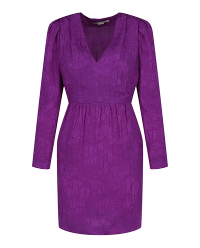 Stella Mccartney Jaycee Silk Dress In Purple