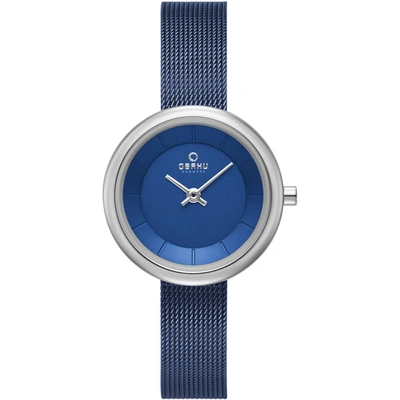 Shop Obaku Women's Stille Arctic Blue Dial Watch