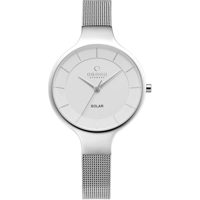 Shop Obaku Women's Solar Silver Dial Watch