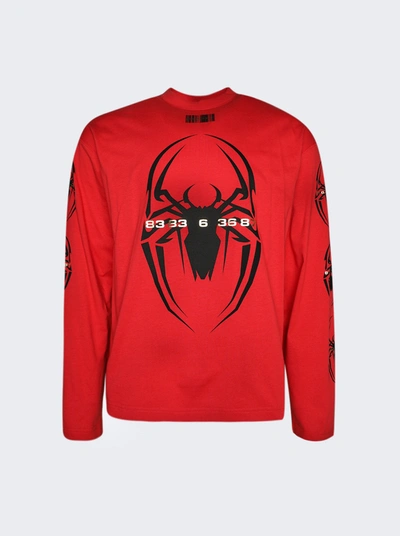 Shop Vtmnts Spider Long-sleeve Tee In Red