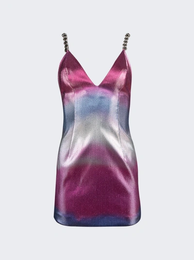 Shop Area Ombre Crystal Mini Dress In Pink