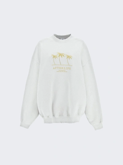 Shop Vetements Embroidered Afterlife Sweatshirt In White
