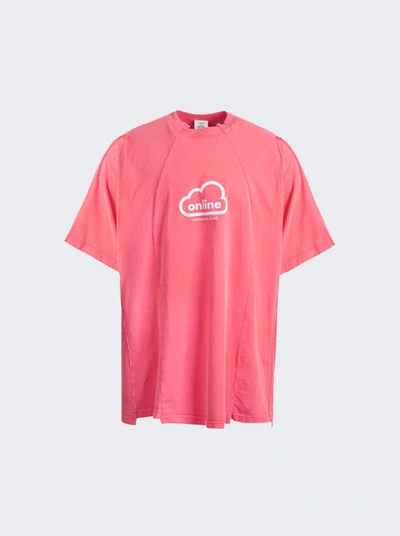 Shop Vetements Online Cut-up T-shirt In Pink
