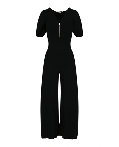 Shop Stella Mccartney Compact Knit Jumpsuit In Black
