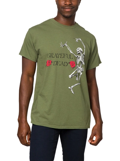 Shop Junk Food Grateful Dead Mens Crewneck Short Sleeve Graphic T-shirt In Green