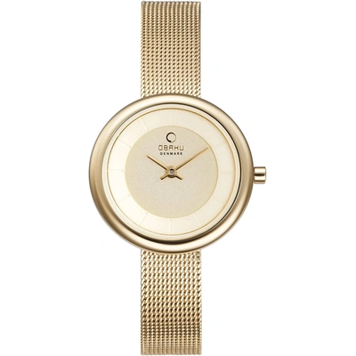 Shop Obaku Women's Classic Gold Dial Watch