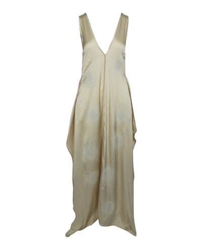 Shop Stella Mccartney Annabelle Embellished Gown In Beige