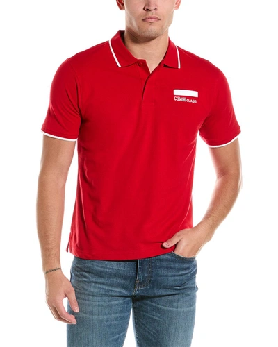 Shop Cavalli Class Logo Polo Shirt In Red