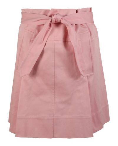 Shop Ferragamo Belted Mini Skirt In Pink