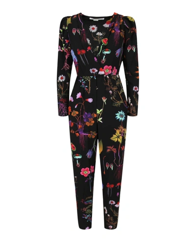 Shop Stella Mccartney Floral Print Jumpsuit In Black