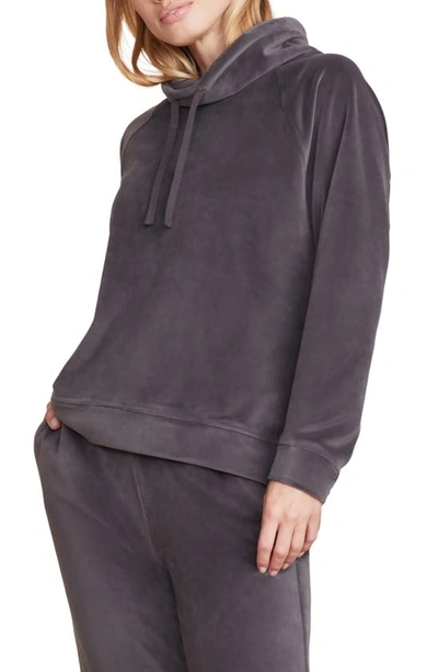 Shop Barefoot Dreams Luxechic® Funnel Neck Pullover In Carbon