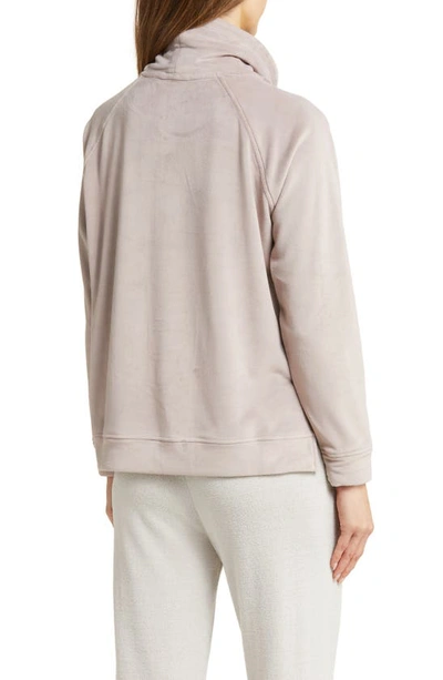 Shop Barefoot Dreams Luxechic® Funnel Neck Pullover In Deep Taupe