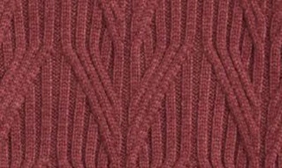 Shop Bugatchi Cable Stitch Merino Wool Sweater In Burgundy