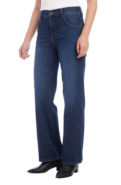 Shop Karen Kane Wide Leg Jeans In Denim