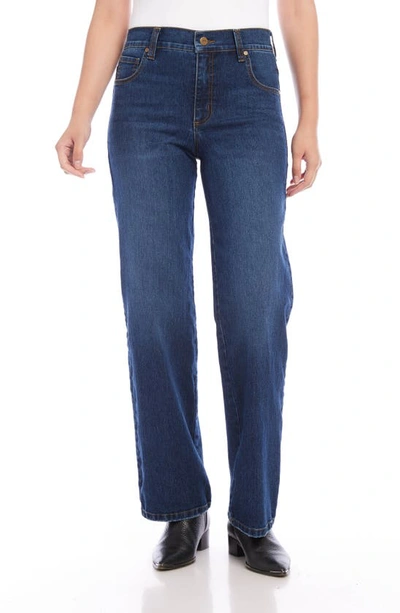 Shop Karen Kane Wide Leg Jeans In Denim