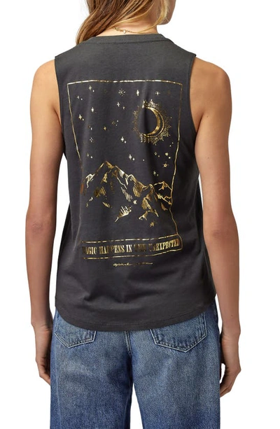 Shop Spiritual Gangster The Unexpected Graphic Muscle Tank In Vintage Black