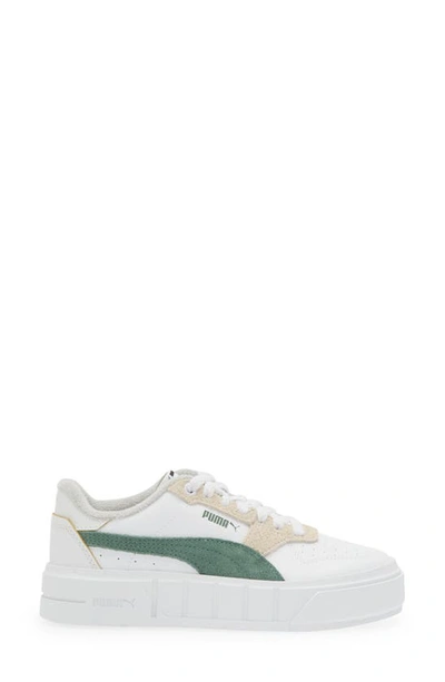 Shop Puma Cali Court Platform Sneaker In  White-eucalyptus-snow