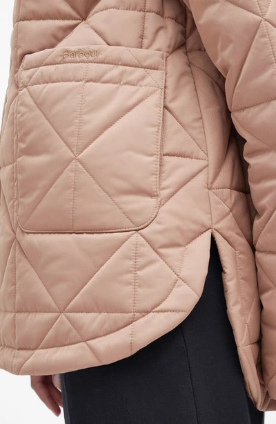 Shop Barbour Stella Quilted Coat In Sepia/ Muted