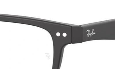 Ray Ban 52mm Rectangular Optical Glasses In Sand Black