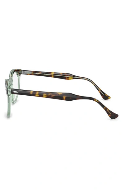 Ray Ban Eagle Eye 51mm Square Optical Glasses In Trans Green