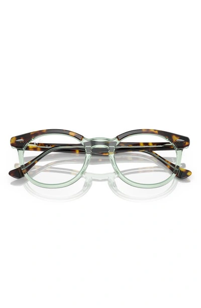Ray Ban Eagle Eye 51mm Square Optical Glasses In Trans Green