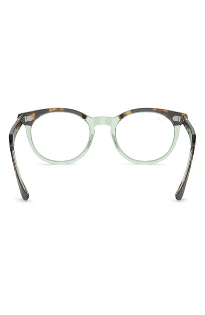 Ray Ban Eagle Eye 51mm Square Optical Glasses In Trans Green