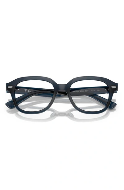 Shop Ray Ban 49mm Erik Square Optical Glasses In Dark Blue