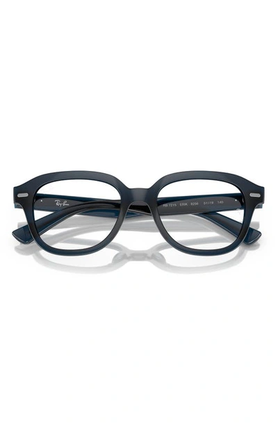 Shop Ray Ban Ray-ban 49mm Erik Square Optical Glasses In Dark Blue