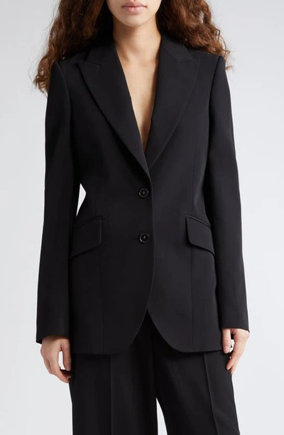 Shop Stella Mccartney Iconic Wool Stretch Gabardine Blazer In Black