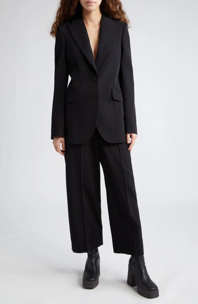 Shop Stella Mccartney Iconic Wool Stretch Gabardine Blazer In Black