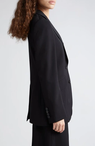 Shop Stella Mccartney Iconic Wool Stretch Gabardine Blazer In Black