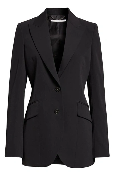 Shop Stella Mccartney Iconic Wool Stretch Gabardine Blazer In Black