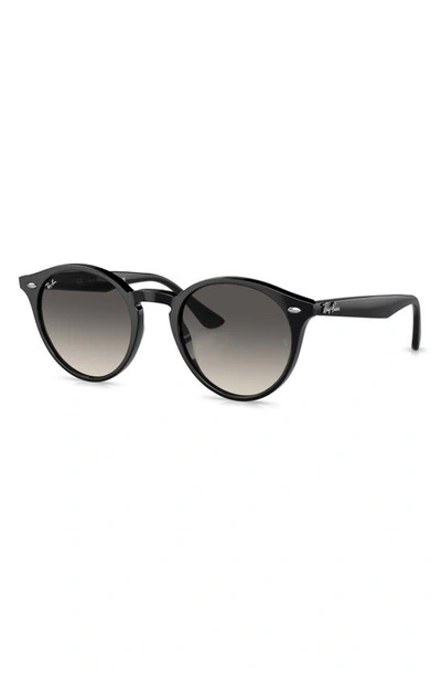 Ray Ban Highstreet 51mm Round Sunglasses In Black